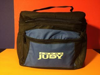 Rare Judge Judy Black And Blue Canvas Insulated Lunch Bag