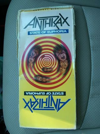 Vtg Anthrax Rare 1988 Long Box Cd Metal 80 