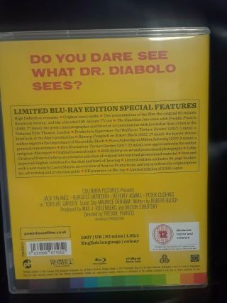 TORTURE GARDEN Indicator Blu - ray,  Booklet REGION Rare OOP powerhouse 2