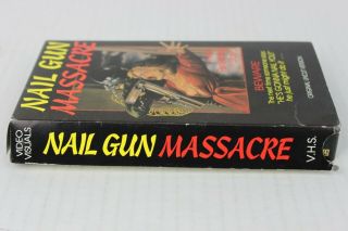 Nail Gun Massacre VHS 1980 ' s Horror Uncut Version RARE FIND 4