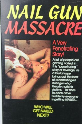 Nail Gun Massacre VHS 1980 ' s Horror Uncut Version RARE FIND 7