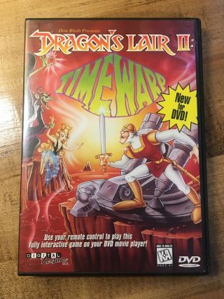 Rare Oop Dragons Lair 2 Time Warp Video Game Dvd Playstation Xbox Nintendo Wii