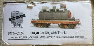 On3 On30 Unstarted Kit Rare Logging Foothill Model Fire Fighting Tank Car