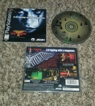 The Crow: City Of Angels Complete (sony Playstation 1,  Ps1) Rare Cib S&h