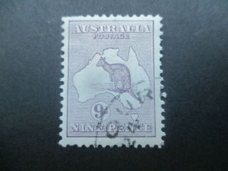 Kangaroo Stamps: 9d Violet 1st Watermark Cto Melbourne Cancel - Rare (-)