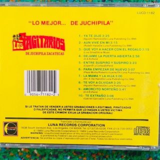 LOS SAGITARIOS - LO MEJOR DE JUCHIPILA (CD,  1989) ULTRA RARE Latin Spanish Lang 3