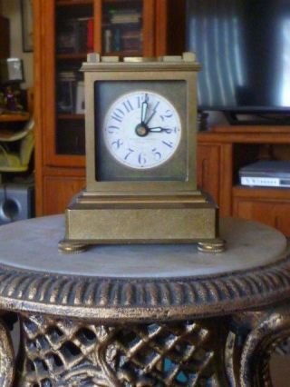 Rare Timeworks Vintage Bronze French Carriage Clock