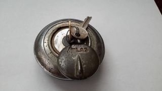 Rare Vintage Atlas Locking Gas Cap With Keys Rat Hot Rod