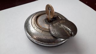 RARE Vintage Atlas Locking Gas Cap With Keys Rat Hot Rod 3