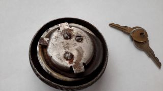 RARE Vintage Atlas Locking Gas Cap With Keys Rat Hot Rod 4