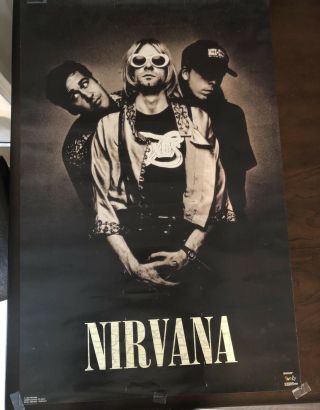 Nirvana 24x35 1993 Poster.  1 Year Before Kurt Conain Died.  Vtg Rare