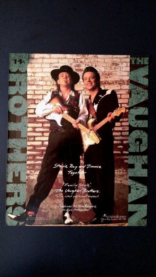 The Vaughan Brothers " Together " Rare Print Promo Poster Ad
