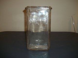 Rare Vintage Glass Mailbox Visible Mailbox Glass Only