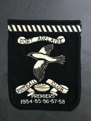 Port Adelaide Football Club Rare Players Jacket Pocket With Premiers 54 - 58