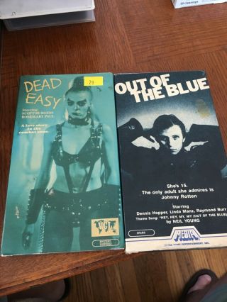 Rare Oop Videos: Dead Easy And Out Of The Blue Dennis Hopper,  Vcl Media Video.