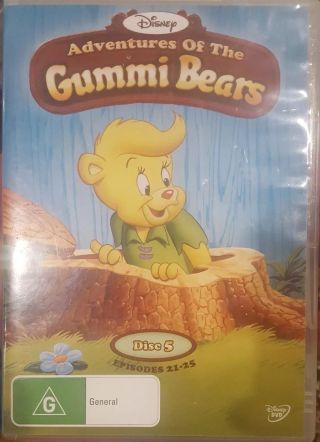 Disney Adventures Of The Gummi Bears Disc 5 Rare Dvd Cartoon Animation Series