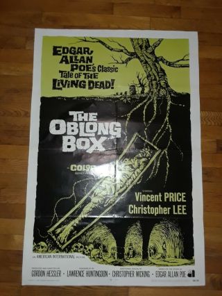 Rare Vintage 1969 The Oblong Box Theatre Horror Movie Poster 69/238 Price Lee
