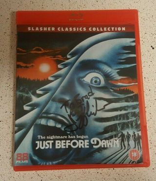 Just Before Dawn Blu - Ray Rare Oop Slasher Classics 88 Films.  Signed By Director