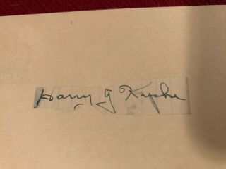 Harry Kipkie Autograph Signature Michigan College Hall of Fame 1958 Coach Rare 2