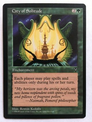 Mtg Visions City Of Solitude - Near Mint/unplayed Reserved List