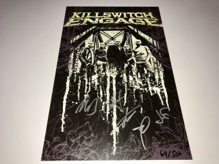 Killswitch Engage Rare Band Signed Limited Edition Vip Poster Howard Jones