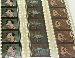 101 Dalmations - 5 Rare 5 Film Cell Strips = 25 Film Cells