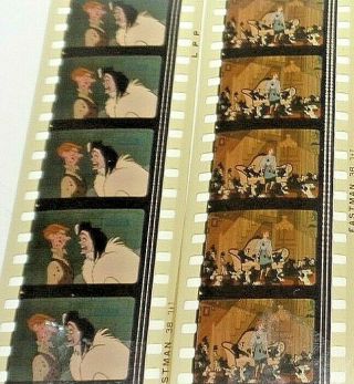 101 DALMATIONS - 5 RARE 5 FILM CELL STRIPS = 25 FILM CELLS 2