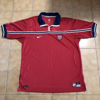 Rare Vtg 90s 1998 Nike Us Soccer Away Jersey Shirt Team Usa World Cup L Futbol