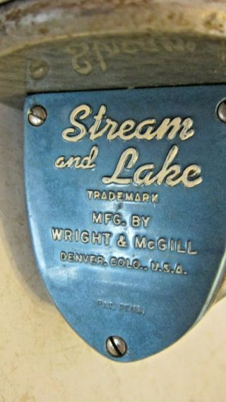 Vintage Rare Stream & Lake Wright & McGill Closed Face Spinning Casting Reel 3