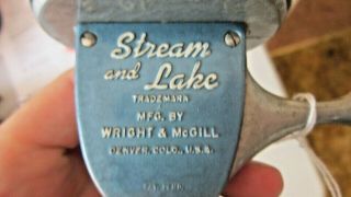 Vintage Rare Stream & Lake Wright & McGill Closed Face Spinning Casting Reel 4