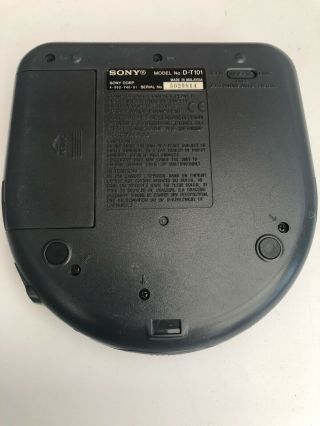 Rare Vintage Sony Walkman Discman D - T101 Portable CD player with AM/FM READ 3