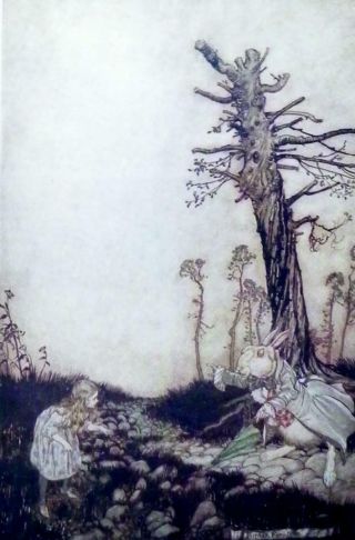 Alice in Wonderland Carroll 13 ill Rackham 1908 1st Edition Rare 8