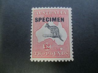 Kangaroo Stamps: £2 Specimen C Of A Watermark - Rare (c50)