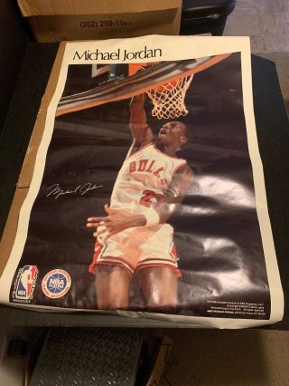 Rare Vintage Sports Illustrated Michael Jordan Poster “34 1/2 X 23”