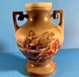 Rare Vintage Royal Bayreuth Porcelain Miniature Vase Urn Bavaria Antique