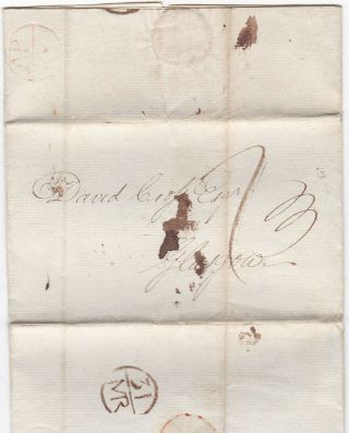 1787 London Bishopmark 31/mr Rare Use Thomas Bell Letter To David Cross Glasgow