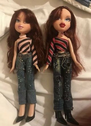 RaRe Bratz Doll First Edition Twins Twiinz Twinz Roxi Roxxi Pheobe Phoebe EUC 3