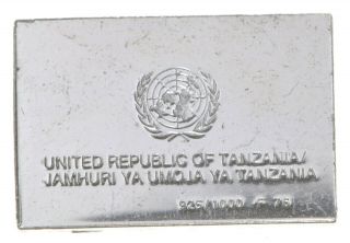 RARE Flag Of United Republic Of Tanzania.  925 Sterling Silver Bar Ltd Ed 475 2