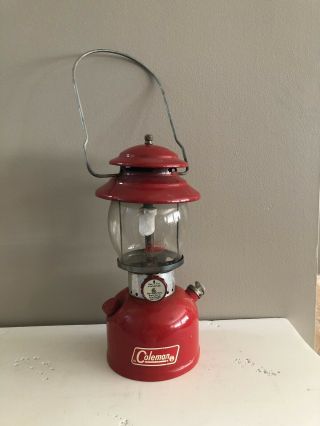 Vintage Red Coleman Lantern 200a Rare 1970’s Cool