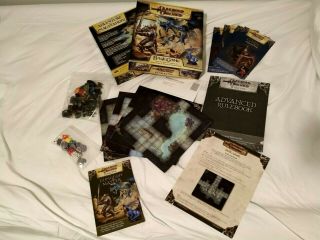 Dungeons & Dragons Basic Game W/ Rare Blue Dragon,  Extra D&d Miniatures