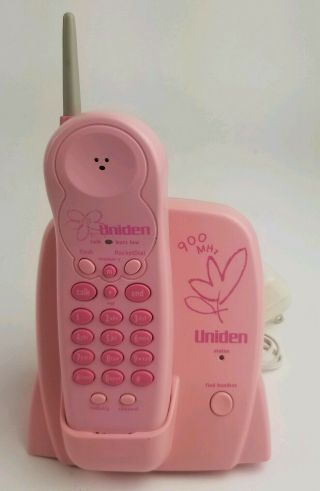 Uniden Exp380 Pink Cordless Phone Rare Cute 900 Mhz Find Handset