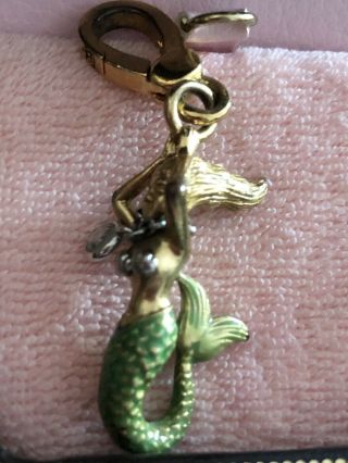 Juicy Couture Rare 2005 Mermaid Charm Will Come With Pink Lined Jc Box