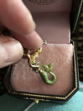Juicy Couture Rare 2005 Mermaid Charm Will Come With Pink Lined Jc Box 4