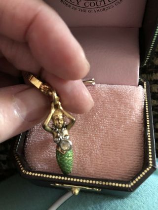 Juicy Couture Rare 2005 Mermaid Charm Will Come With Pink Lined Jc Box 6