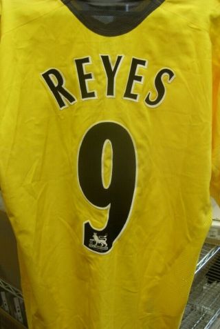 Jose Antonio Reyes Arsenal 2005/2006 Yellow Away Shirt Size Xl Rare Retro