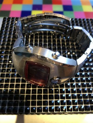 Pulsar Spoon W620 4490 Digital Watch In stainless Steel And Red - Rare 3