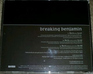 Breaking Benjamin - Rain 2005 RARE PROMO CD SINGLE 2