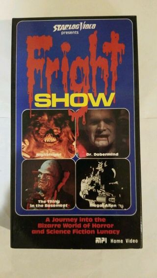 Fright Show Vhs Starlog Video Cinemagice Rare Horror Anthology Hard To Find.