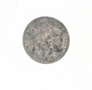 Rare Trime - 1858 Three Cent Silver - 3 Cent Early Us Coin - Look It Up 405