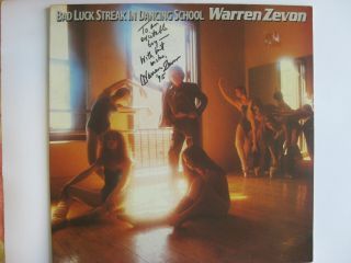 Warren Zevon - Rare Autographed Album - 1980 Lp Hand Signed " To An Excitable Boy "